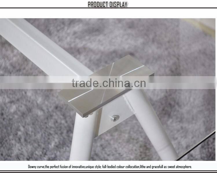 Wholesale Popular Clear Glass Metal Leg Coffee Table