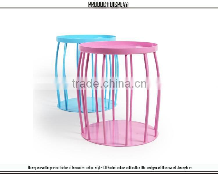 special colorful full metal bed side table