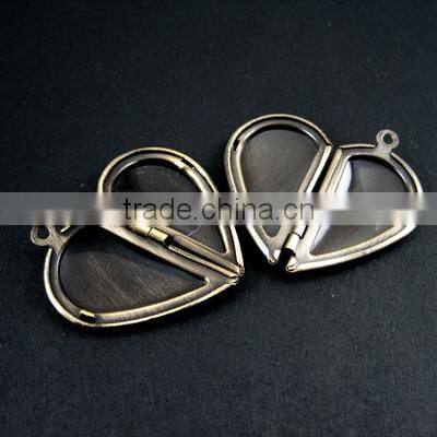 29mm brass antiqued bronze vintage lover heart pairs photo locket pendant charm supplies 1131048
