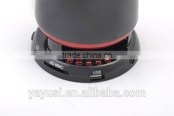Rechargeable FM radio speaker, outdoor speaker with usb port and support T F card