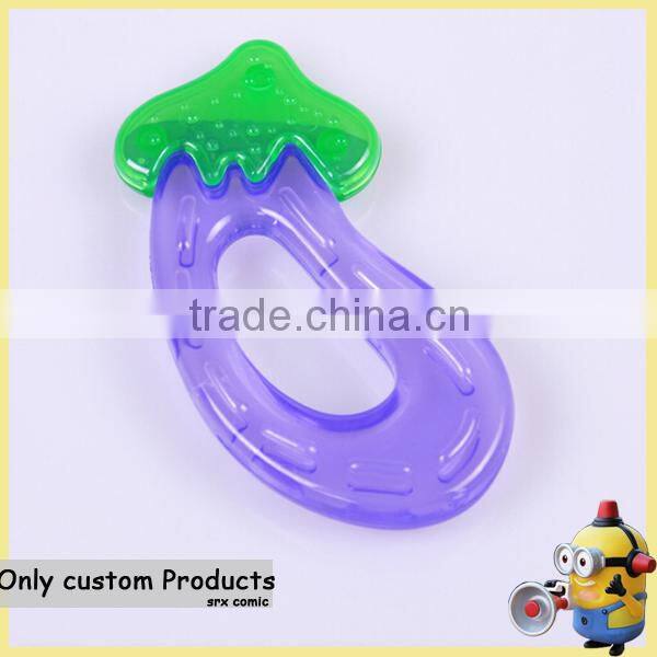 Manufacturer custom eggplant teether silicone baby teether/ BPA FREE children's educational silicone teethers shenzhen maker