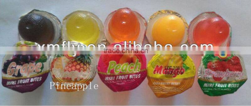 Assorted fruit flavors jelly cup in 100pcs round plastic jar