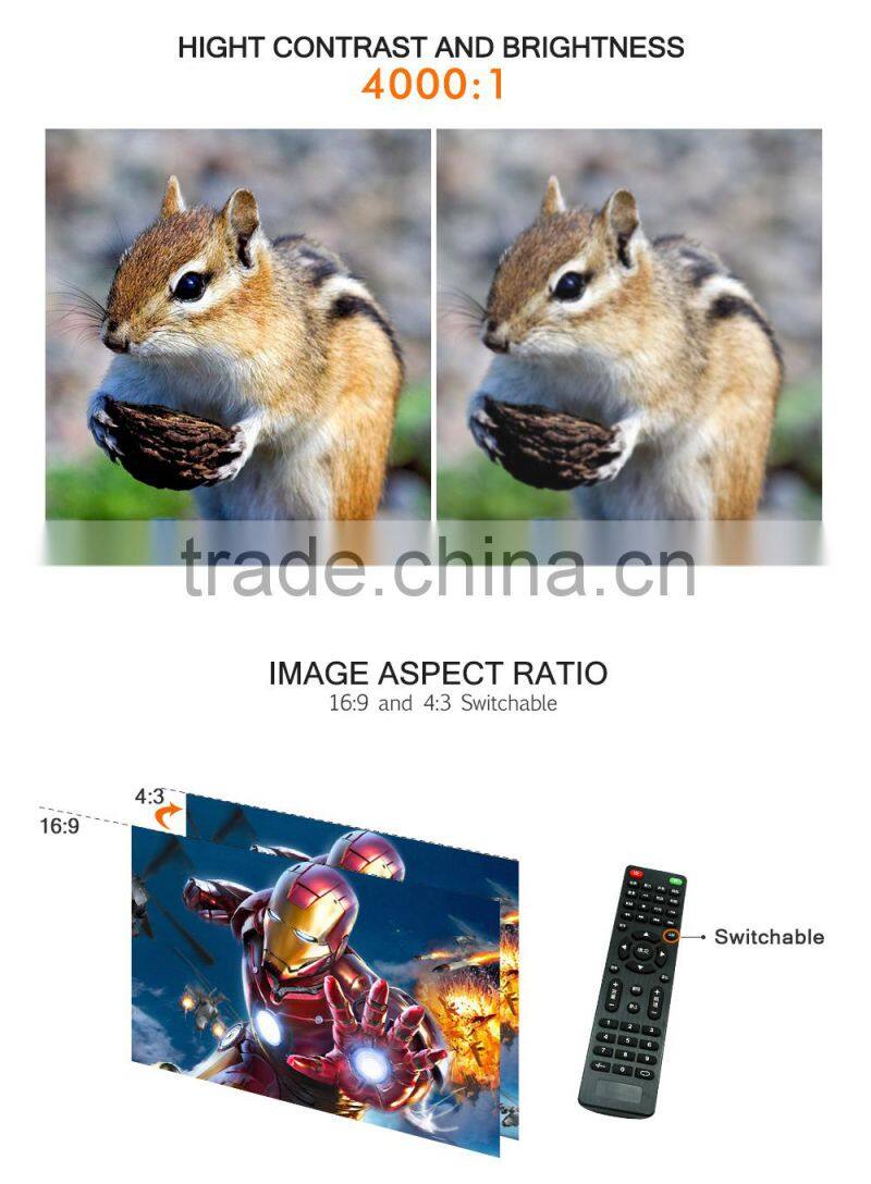 Support 1280 x 800 1080p 3000 Lumen Projector for school office