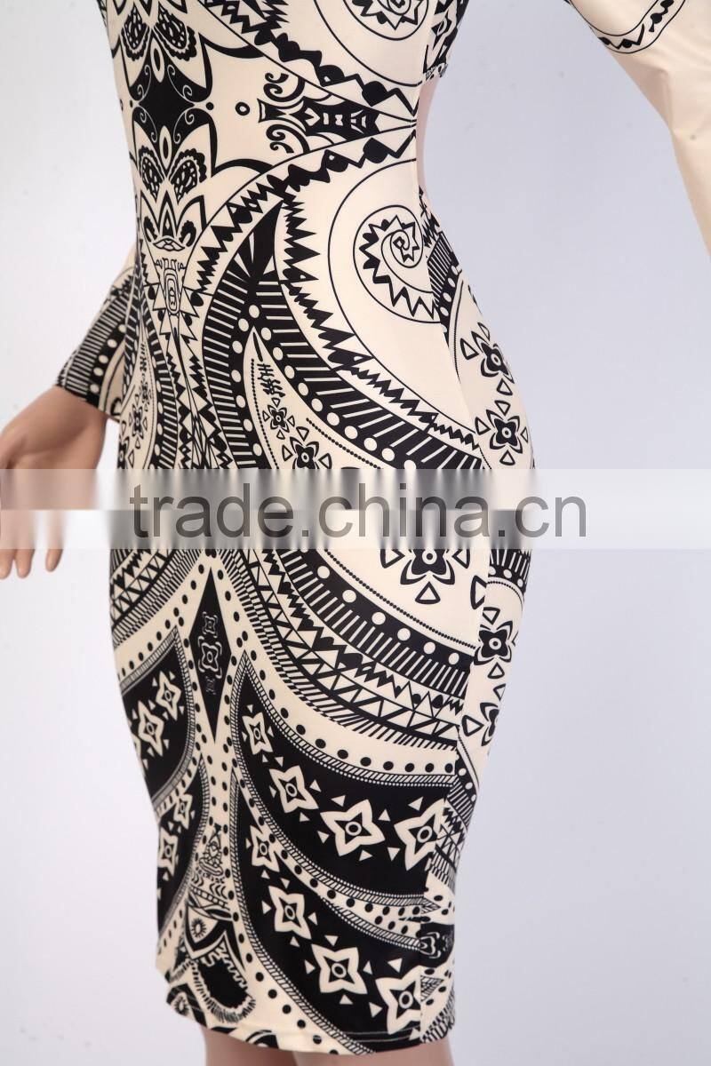 Bonvatt 2017 Women Long Sleeve Fall Dress 2016 Sexy Club Dress Slim Pencil Midi Bodycon Vestidos Party