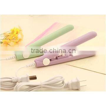 Gold supplier ceramic mini hair straightener and curler