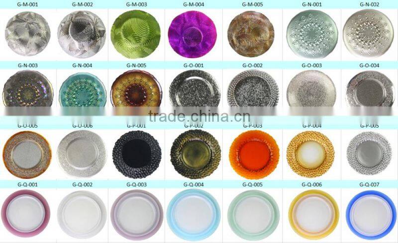 GRS Newest Elegant Blue Diamonds charger plates.