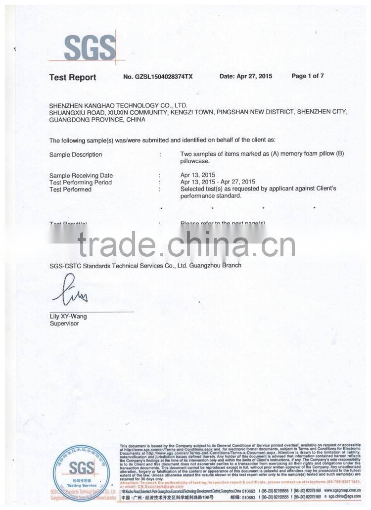 Factory direct genius design breathable memory foam travel neck pillow