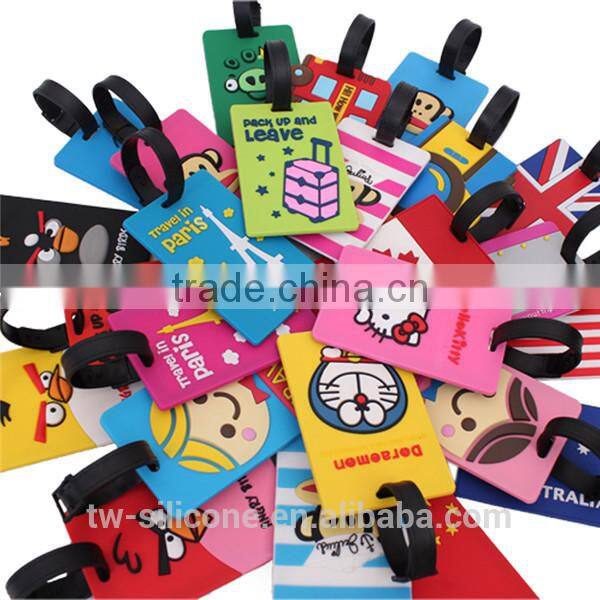 2016new product promotional silicone luggage tag