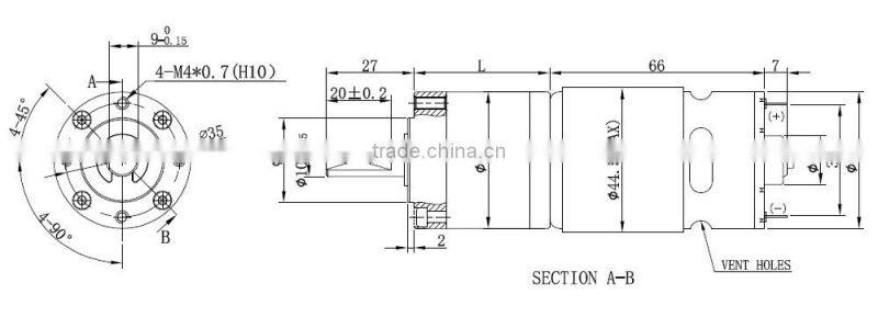 42mm planetary gear motor