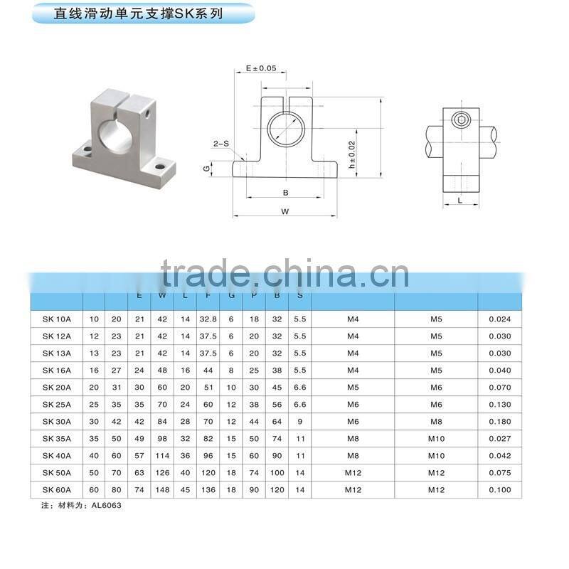 8mm linear shaft support SH8A SK8