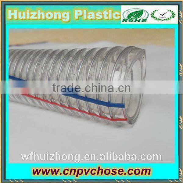pvc clear spring hose / plastic spiral hose / reinforced pvc hose