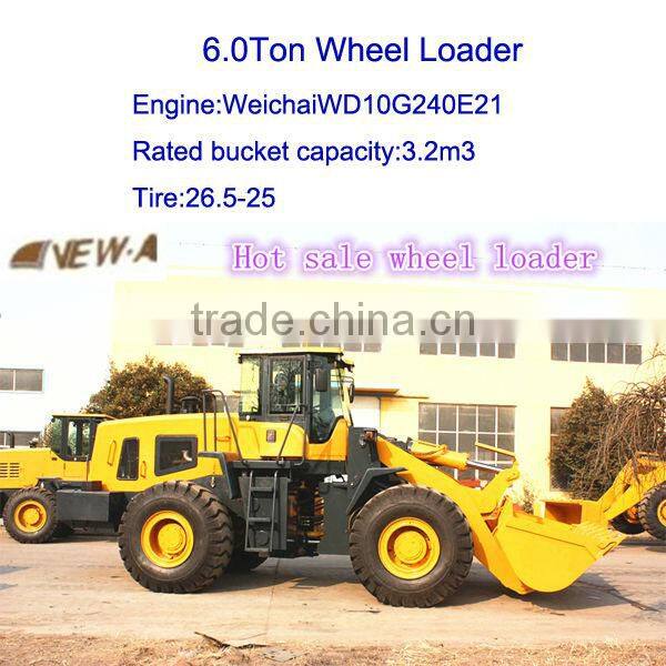 2016 hot sale 6ton ZL60 CE wheel loader