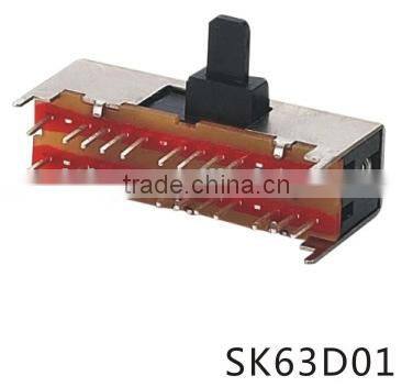 Daier high quality slide switch sp6t/round slide switch/sp6t slide switch