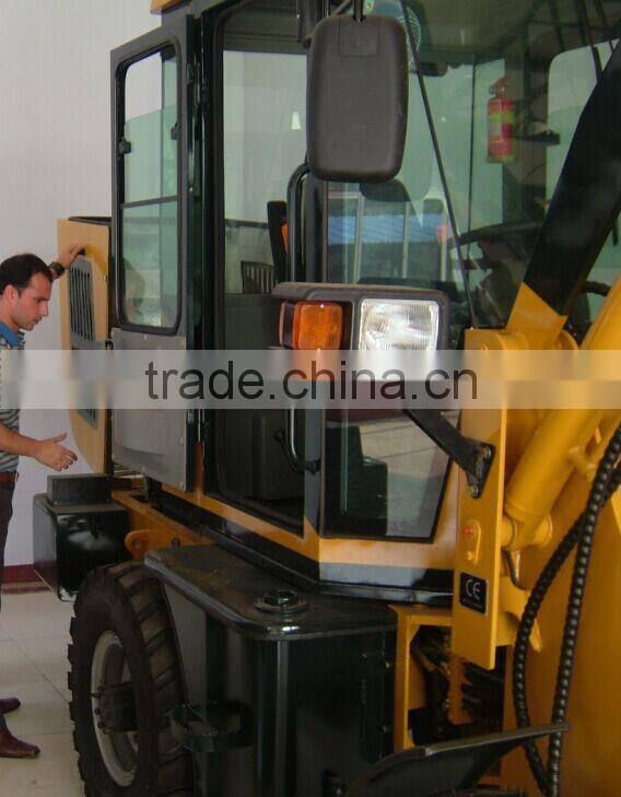 2ton chinese wheel loader with capacity 1.0m3 joysticks/quickchange/A/C are option