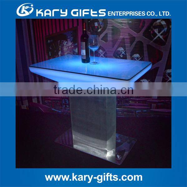 2016 NEW commercial furniture LED lit tall cocktail table Hot Sale LED Furniture
