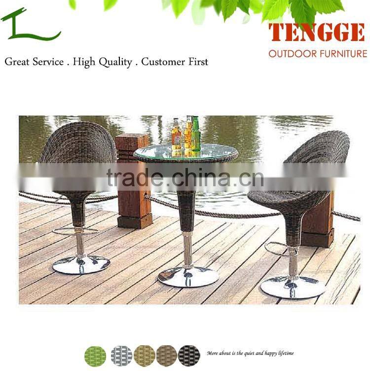 YH-8048 outdoor furniture rattan bar table and chairs
