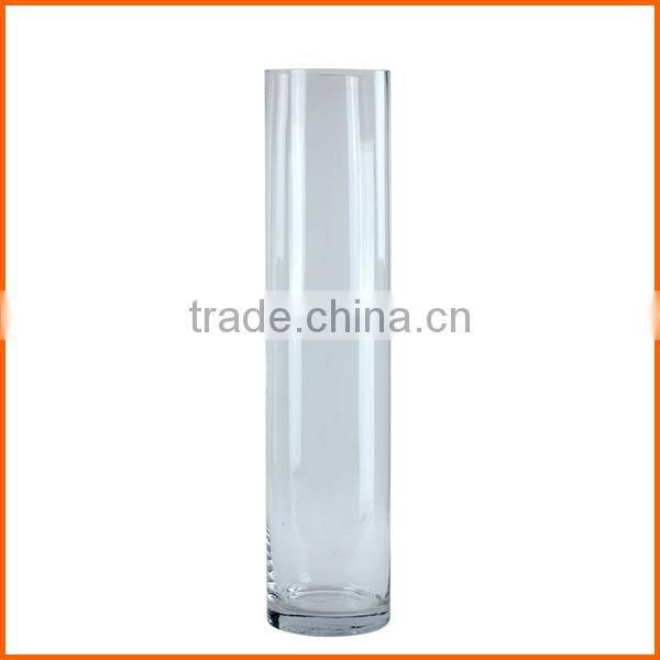 Customized 80cm tall clear glass vase