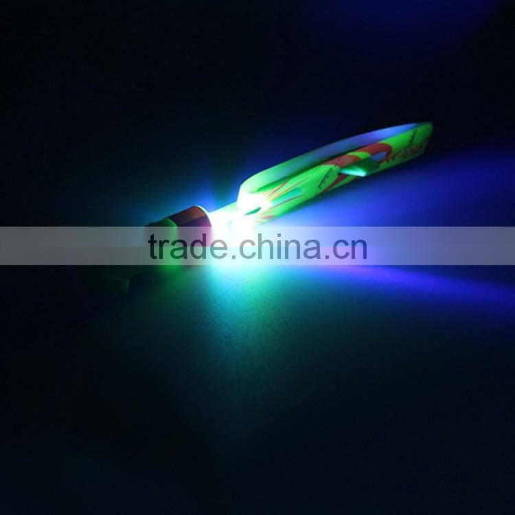 LED Rocket Launcher Copters, bamboo dragonfly toys charm