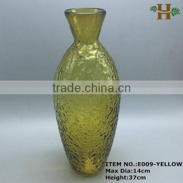 mouth blown stained glass flower vases for home/hotel decoration