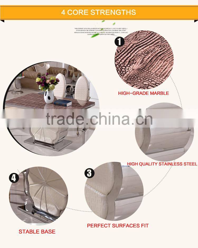 Cheap Furniture Marble Top Dining Table Set TH385