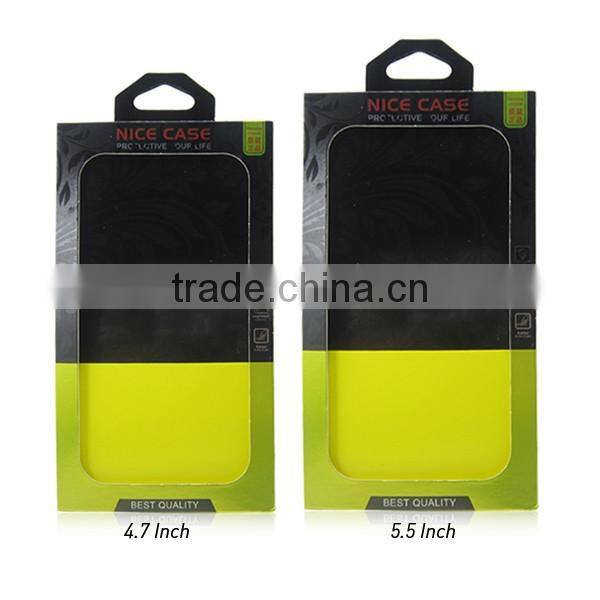 Black Green cardboard phone case packaging box, PVC window retail paper packaging for iPhone
