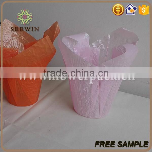 wholesale various colors bopp plastic flower pot