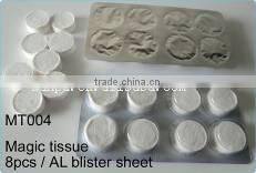 Hangzhou Fancy Hot Sales Cheap Compressed Non-Woven Tissue 100% Rayon, 50 gsm