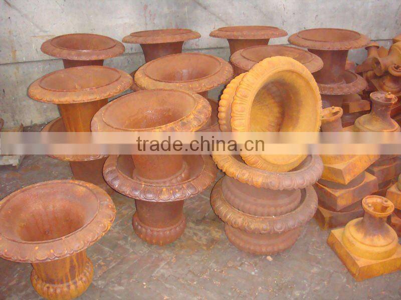 garden cast iron antique brass urn