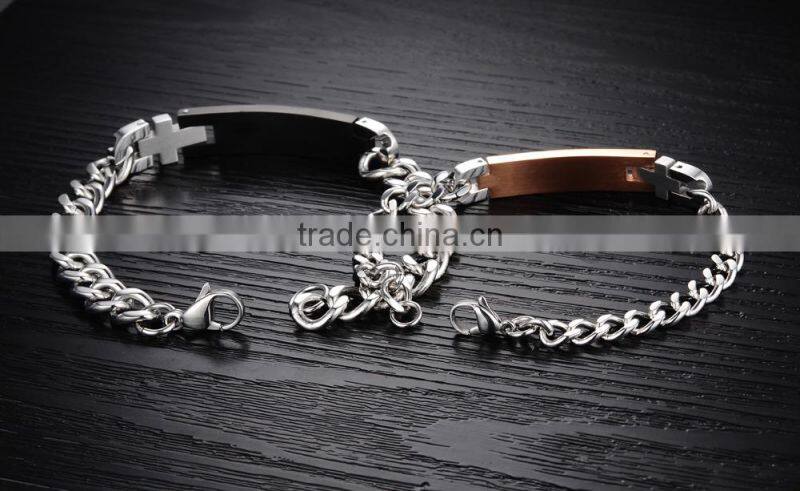 2017 New Arrival Titanium Stainless Steel His And Her True Lover Couple Customized Couple Bracelet