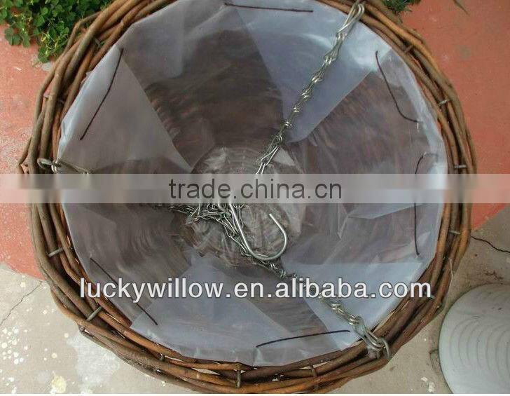 Wholesale artificial hanging flower basket wicker handicraft making
