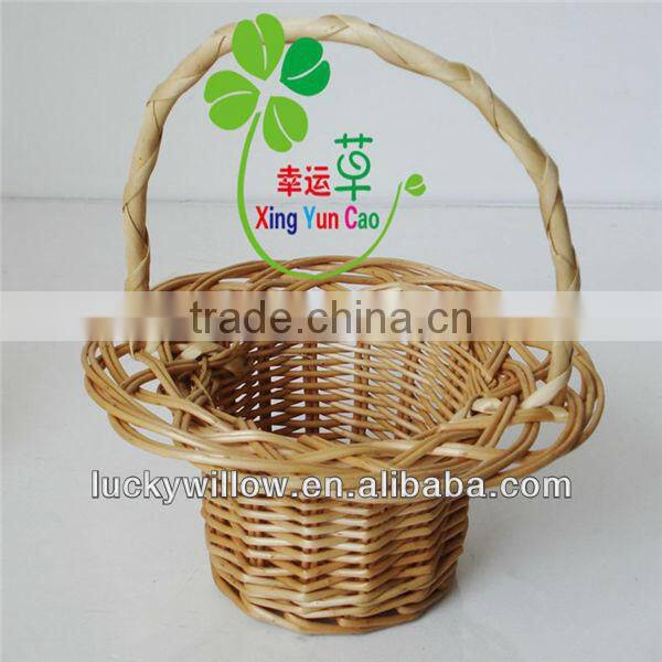 delicate small cheap wicker basket with handle wholesale