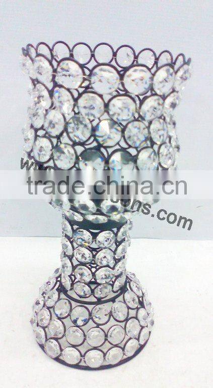 Crystal Beaded Votive Candle Holders