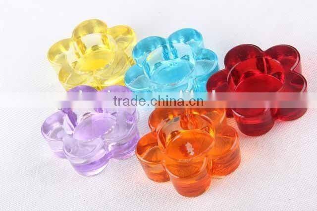 Flower /star design glass candle holder