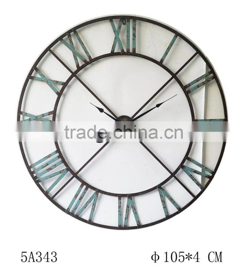 irregular 80"D antique black metal clock wall decorative