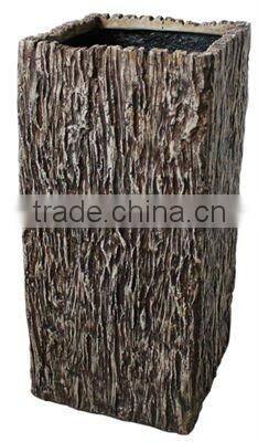 Large Sandstoone Wooden Finish Garden Flower Pot