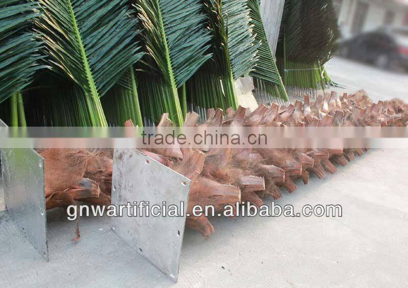 APM018 GNW 15ft decorative artificial palm tree, palm tree leaves for indoor shopping mall decoration