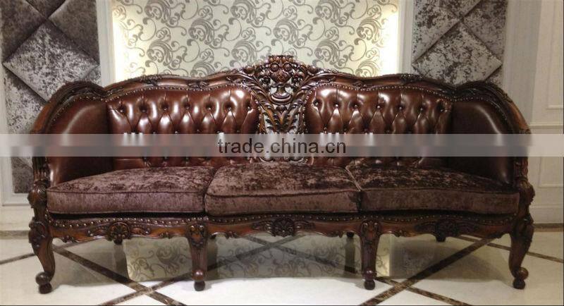 Antique fabric sofa set for home decor