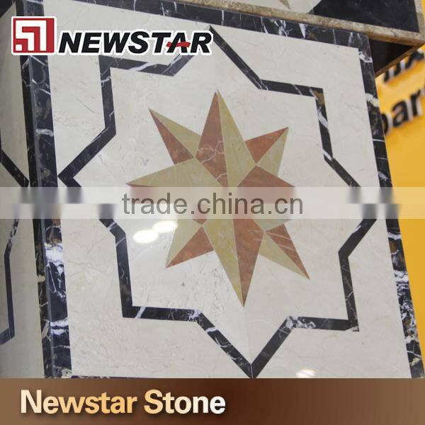 Newstar natural stone tiles floor marble waterjet medallion