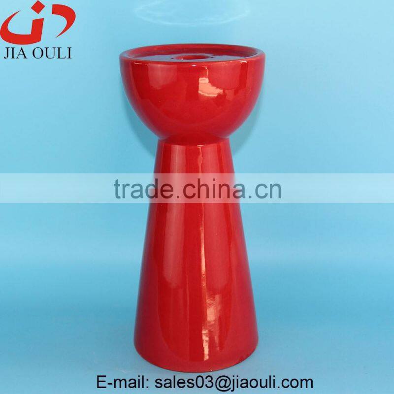 Popular sales candle stand wedding table centerpieces, ceramic tealight holder