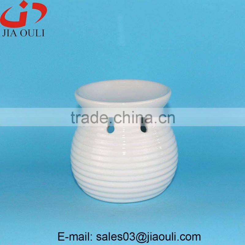 wholesale aroma burner black and white ceramic oil warmers, incense holder