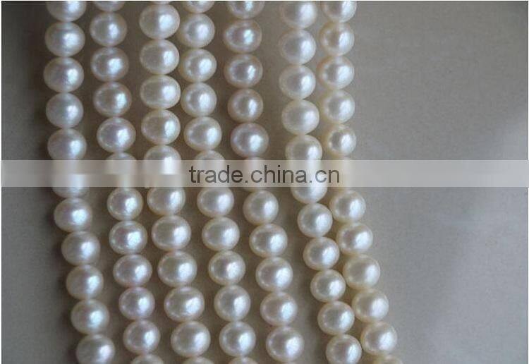 hot sell 4-5mm white round freshwater pearl strand