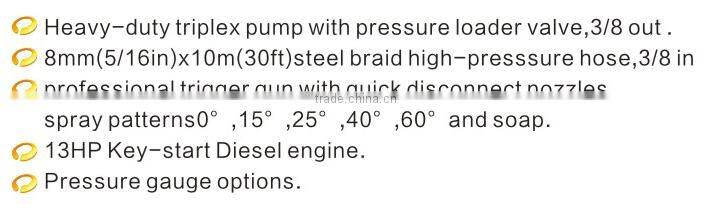 Good Quality Stainless Steel Housing Cold Water 5.5KW Electric High Pressure Washer