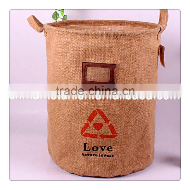 Zakka waterproof wholesale manufacturer green jute and include 3 color designs and sizes 34*43 cm