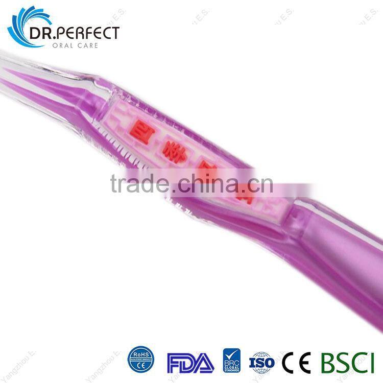 China Wholesale Toothbrush Crystal Handle PS+Rubber Dental Care Toothbrushes