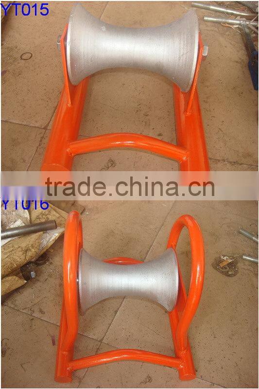 Cable roller with ground plate,cable laying rollers