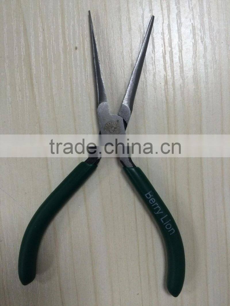 Soft handle 5'' mini type long nose plier for cutting wire with high quality