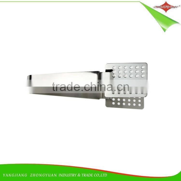 ZY-H1009 Popular Kitchen accessories metal stainless steel mini ice tongs