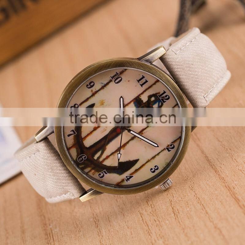 wholesale factory price free sample classical wristwatch leather strap men's watch