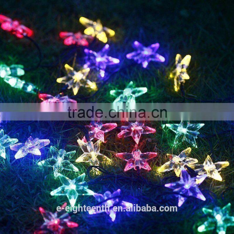 2016 new hot sale Sunniemart 20 LED Solar Powered Star Globe White String Light for Garden Chrismas