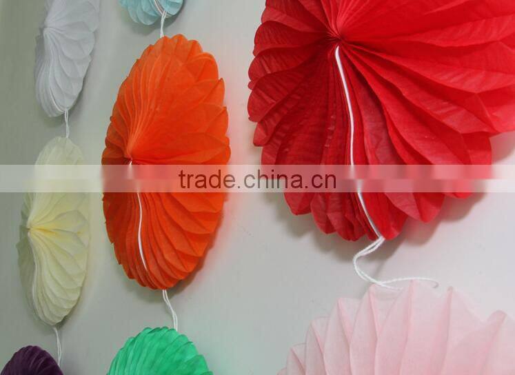 Wholesale hanging decor Decorative paper honeycomb fan